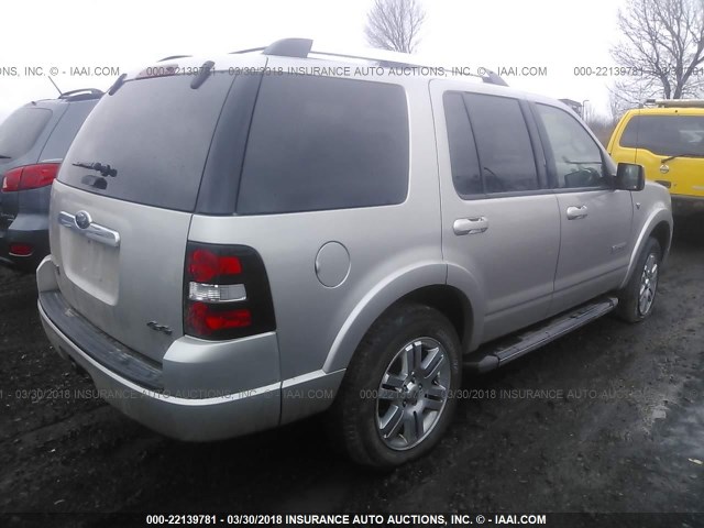 1FMEU75808UA53251 - 2008 FORD EXPLORER LIMITED SILVER photo 4