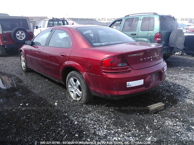 1B3EL46X32N288032 - 2002 DODGE STRATUS SE PLUS RED photo 3