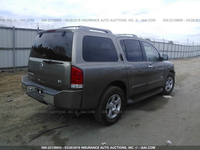 5N1AA08A97N702888 - 2007 NISSAN ARMADA SE/LE GOLD photo 4