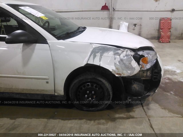 1G1ZS51F76F258323 - 2006 CHEVROLET MALIBU LS თეთრი ფოტო 6