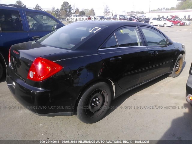 1G2ZF57B784143112 - 2008 PONTIAC G6 VALUE LEADER/BASE BLACK photo 4