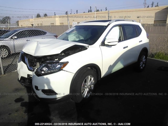 5N1AT2MT4GC788443 - 2016 NISSAN ROGUE S/SL/SV WHITE photo 2