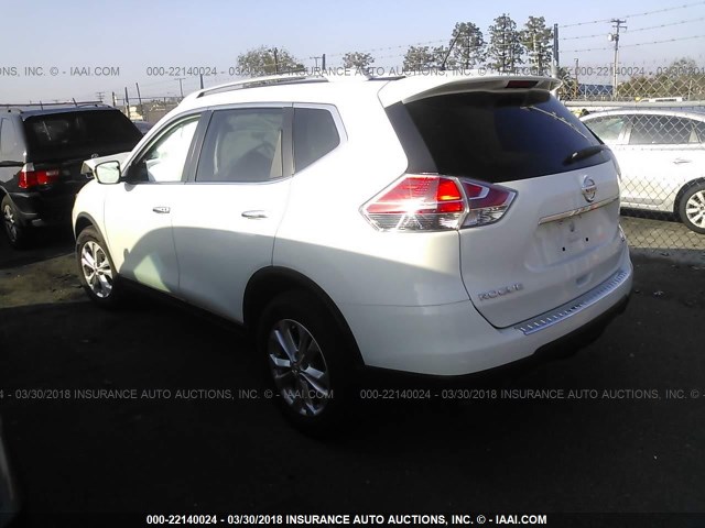 5N1AT2MT4GC788443 - 2016 NISSAN ROGUE S/SL/SV WHITE photo 3