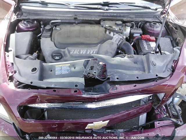 1G1ZK57749F242486 - 2009 CHEVROLET MALIBU LTZ 红色 照片 10