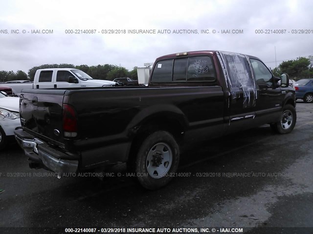 1FTWW30P26EC98022 - 2006 FORD F350 SRW SUPER DUTY MAROON photo 4