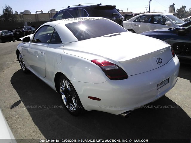 JTHFN45Y779011695 - 2007 LEXUS SC 430 WHITE photo 3