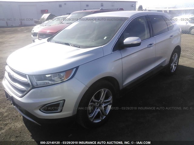 2FMPK4K88GBB22404 - 2016 FORD EDGE TITANIUM Gümüş fotoğraf 2