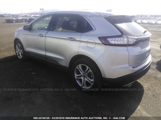 2FMPK4K88GBB22404 - 2016 FORD EDGE TITANIUM SILVER photo 3