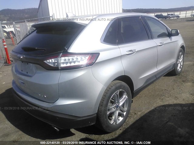 2FMPK4K88GBB22404 - 2016 FORD EDGE TITANIUM Gümüş fotoğraf 4