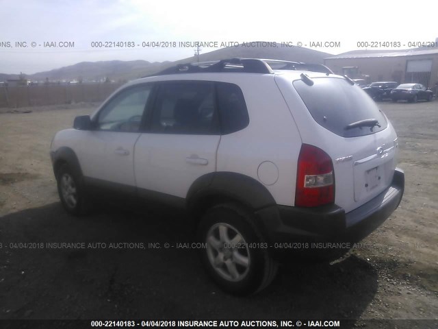 KM8JN12D05U222139 - 2005 HYUNDAI TUCSON GLS/LX WHITE photo 3