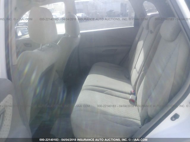 KM8JN12D05U222139 - 2005 HYUNDAI TUCSON GLS/LX WHITE photo 8