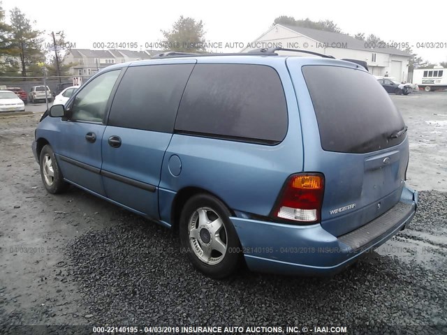 2FMZA51403BA61947 - 2003 FORD WINDSTAR LX BLUE photo 3