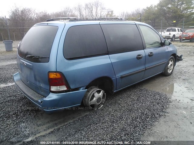 2FMZA51403BA61947 - 2003 FORD WINDSTAR LX BLUE photo 4