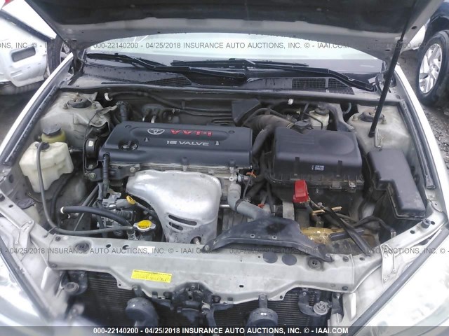 4T1BE32K14U835934 - 2004 TOYOTA CAMRY LE/XLE/SE SILVER photo 10