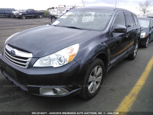 4S4BRBCC0B3441334 - 2011 SUBARU OUTBACK 2.5I PREMIUM GRAY photo 2