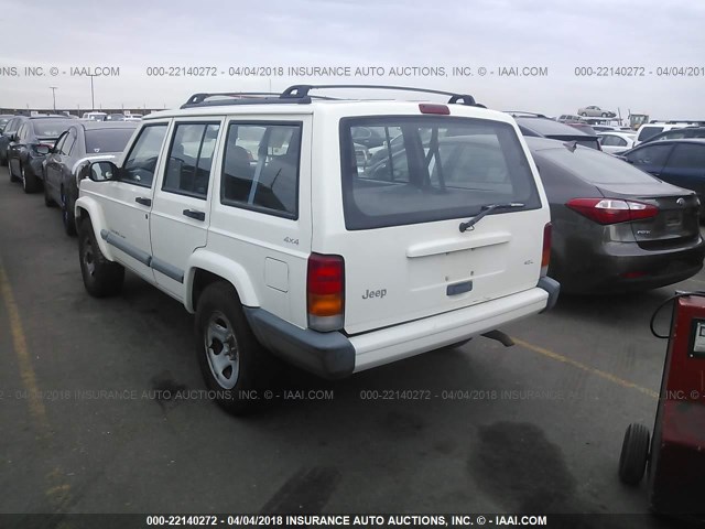 1J4FF68S8XL588377 - 1999 JEEP CHEROKEE SPORT/CLASSIC WHITE photo 3