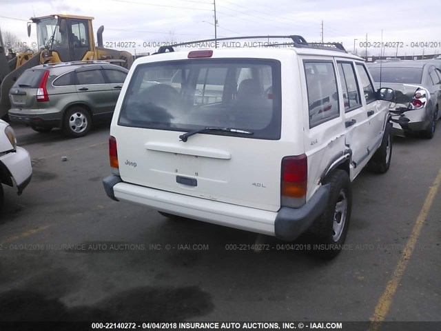 1J4FF68S8XL588377 - 1999 JEEP CHEROKEE SPORT/CLASSIC Biały zdjęcie 4