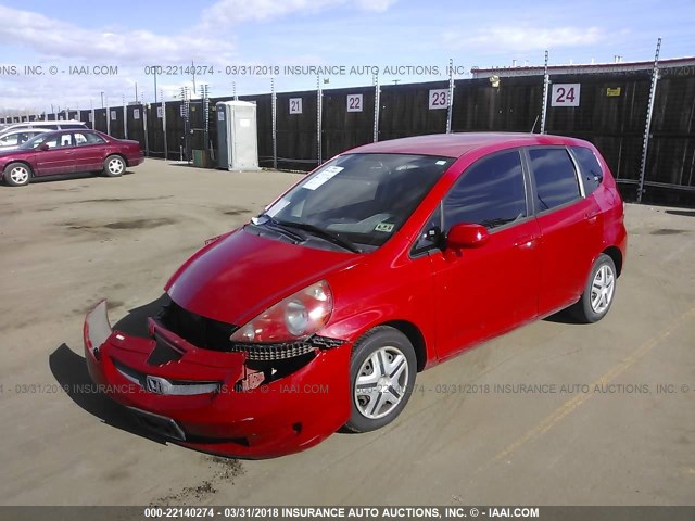 JHMGD38478S070038 - 2008 HONDA FIT RED photo 2