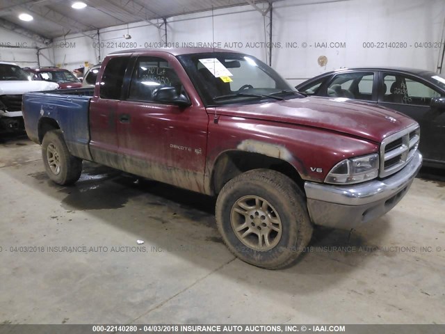 1B7GG22X3WS753552 - 1998 DODGE DAKOTA RED photo 1