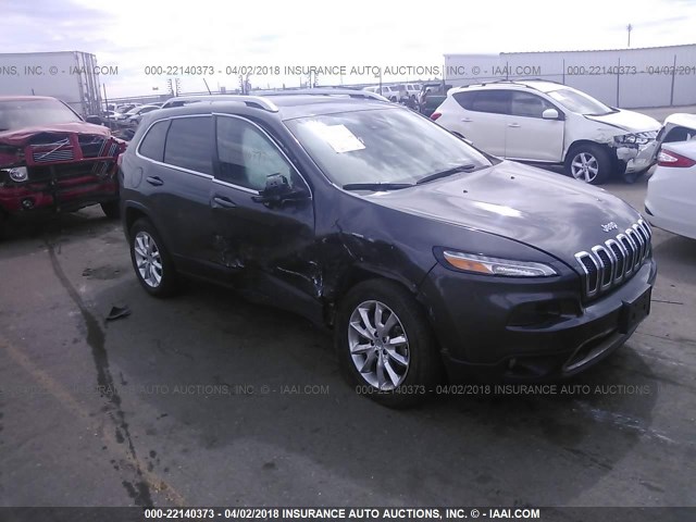 1C4PJMDS4FW758945 - 2015 JEEP CHEROKEE LIMITED GRAY photo 1