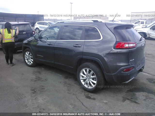 1C4PJMDS4FW758945 - 2015 JEEP CHEROKEE LIMITED GRAY photo 3