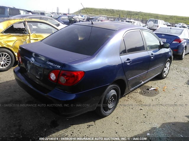 1NXBR32E15Z391664 - 2005 TOYOTA COROLLA CE/LE/S BLUE photo 4