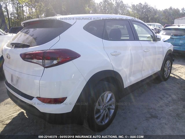 KM8J23A45GU060324 - 2016 HYUNDAI TUCSON SE WHITE photo 4