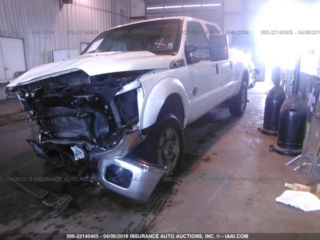 1FT7W2BTXFEC95295 - 2015 FORD F250 SUPER DUTY WHITE photo 2