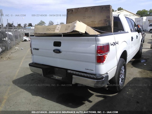 1FTFW1EF5DFA93712 - 2013 FORD F150 SUPERCREW WHITE photo 4