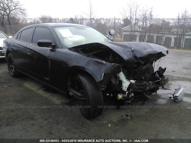 2C3CDXAT2DH642776 - 2013 DODGE CHARGER POLICE BLACK photo 1