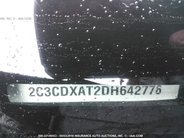 2C3CDXAT2DH642776 - 2013 DODGE CHARGER POLICE BLACK photo 9