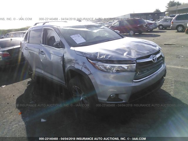 5TDJKRFH0GS334892 - 2016 TOYOTA HIGHLANDER XLE ვერცხლისფერი ფოტო 1