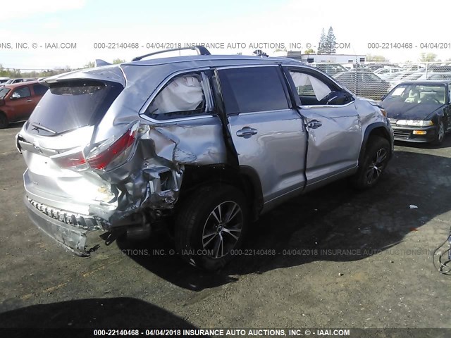 5TDJKRFH0GS334892 - 2016 TOYOTA HIGHLANDER XLE ვერცხლისფერი ფოტო 4