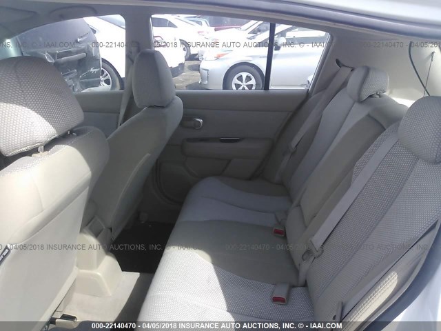 3N1BC13E17L434232 - 2007 NISSAN VERSA S/SL WHITE photo 8