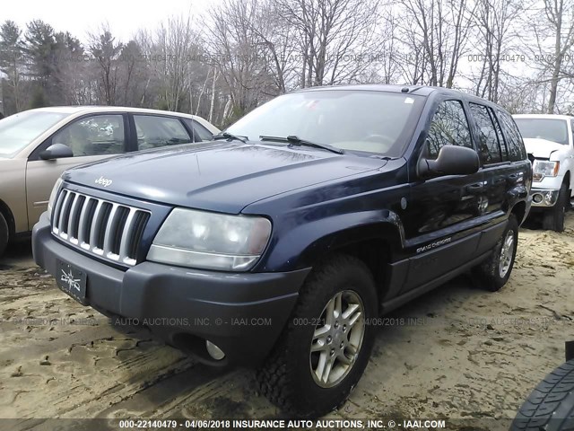 1J4GW48N14C433863 - 2004 JEEP GRAND CHEROKEE LAREDO/COLUMBIA/FREEDOM Dark Blue photo 2