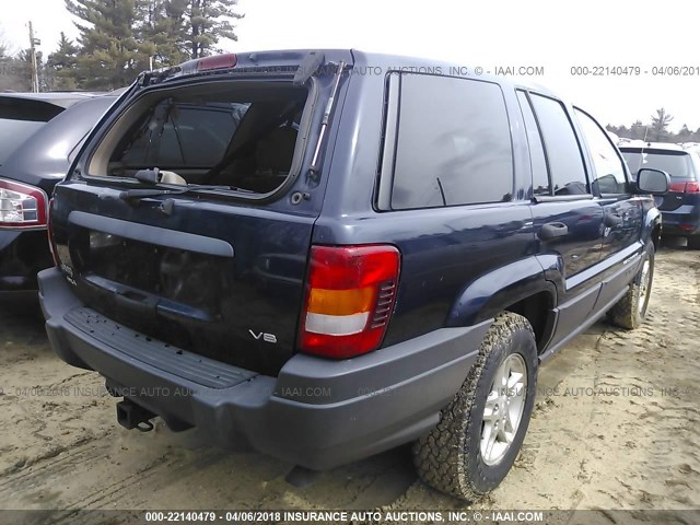 1J4GW48N14C433863 - 2004 JEEP GRAND CHEROKEE LAREDO/COLUMBIA/FREEDOM Dark Blue photo 4