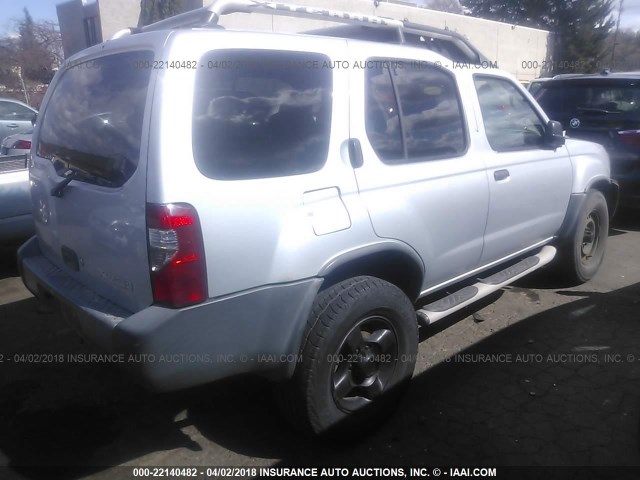 5N1ED28Y22C547428 - 2002 NISSAN XTERRA XE/SE SILVER photo 4