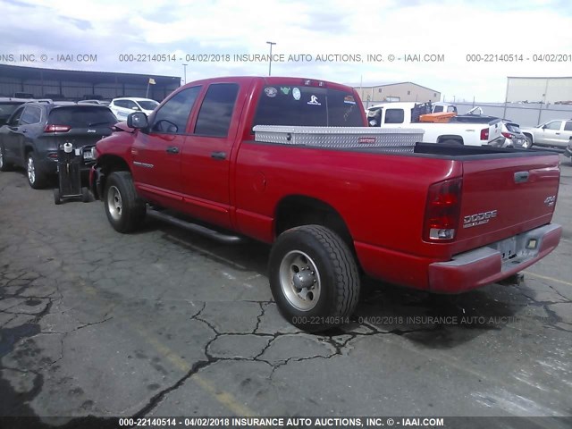 3D7KU28D24G118851 - 2004 DODGE RAM 2500 ST/SLT RED photo 3