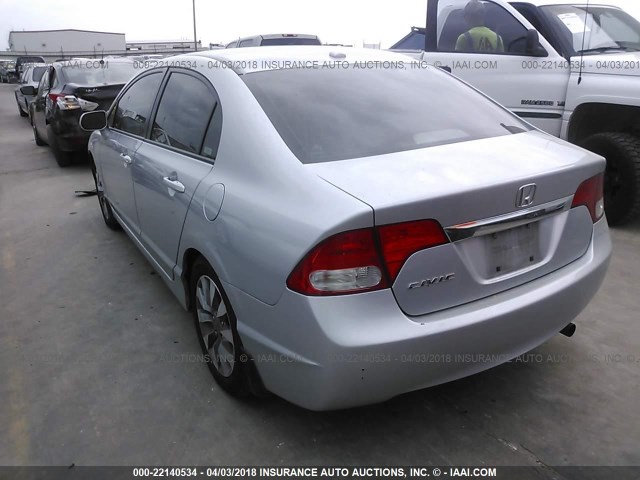 2HGFA16929H338755 - 2009 HONDA CIVIC EXL 银色 照片 3