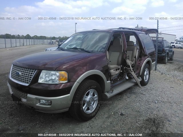 1FMFU18546LA97484 - 2006 FORD EXPEDITION EDDIE BAUER MAROON photo 2