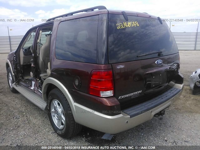 1FMFU18546LA97484 - 2006 FORD EXPEDITION EDDIE BAUER MAROON photo 3