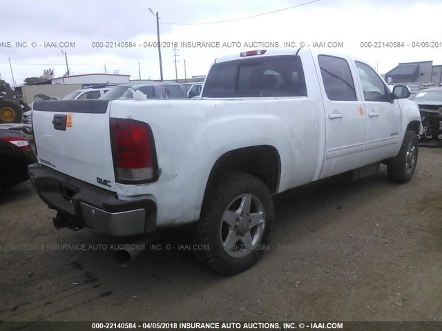 1GT121E80CF123155 - 2012 GMC SIERRA K2500 SLT WHITE photo 4