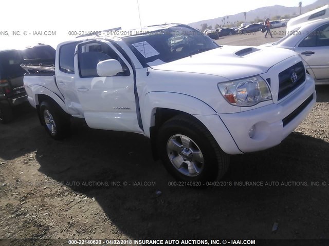 5TEJU62N05Z118187 - 2005 TOYOTA TACOMA DOUBLE CAB PRERUNNER WHITE photo 1