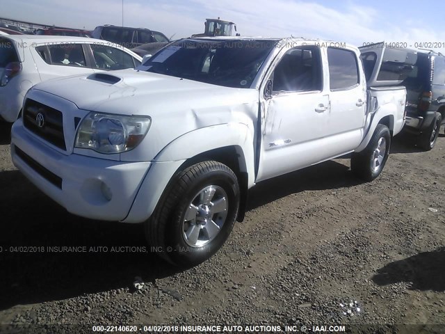 5TEJU62N05Z118187 - 2005 TOYOTA TACOMA DOUBLE CAB PRERUNNER WHITE photo 2