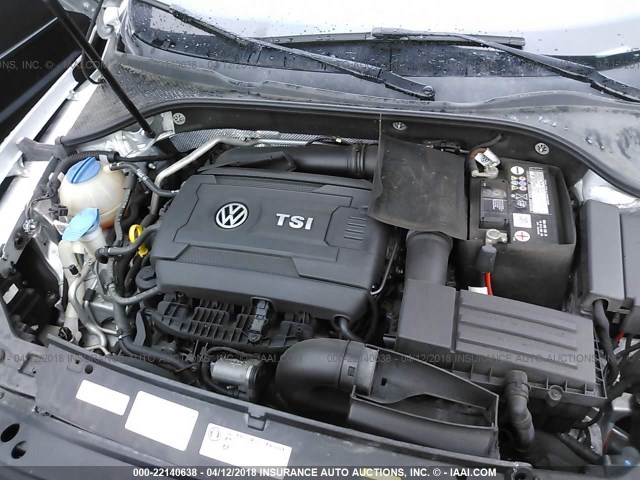 1VWAT7A32FC007761 - 2015 VOLKSWAGEN PASSAT S SILVER photo 10