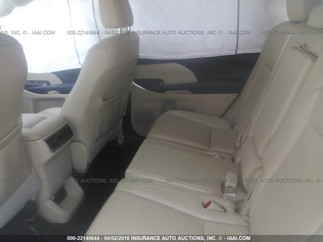 5TDJKRFHXFS164670 - 2015 TOYOTA HIGHLANDER XLE თეთრი ფოტო 8