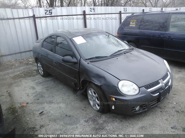 1B3ES56C94D608095 - 2004 DODGE NEON SXT GRAY photo 1