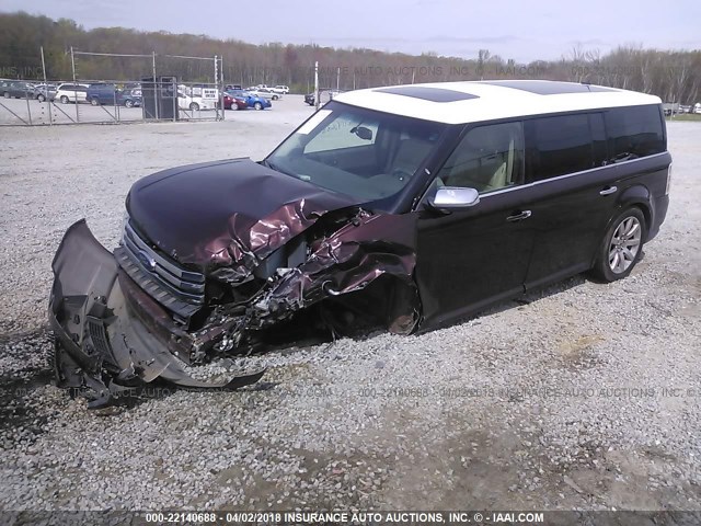 2FMDK53C39BA12570 - 2009 FORD FLEX LIMITED BURGUNDY photo 2