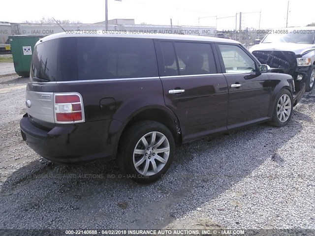 2FMDK53C39BA12570 - 2009 FORD FLEX LIMITED BURGUNDY photo 4