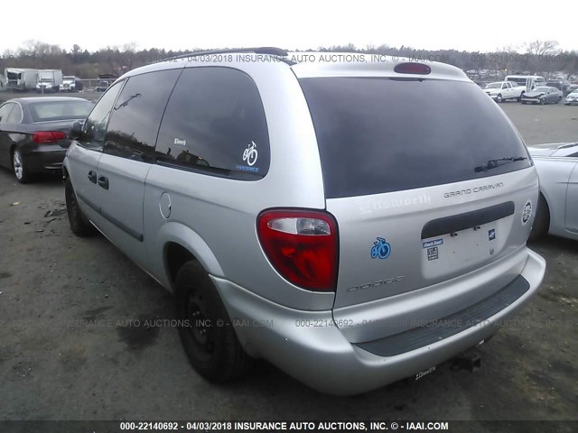 1D4GP24R27B199732 - 2007 DODGE GRAND CARAVAN SE SILVER photo 3